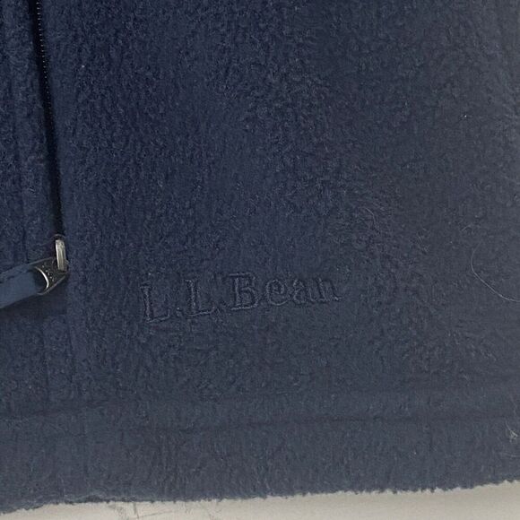 LL Bean  1/4 Zip Pullover Fleece Sweater Men's Large Tall Navy Blue - Picture 3 of 11